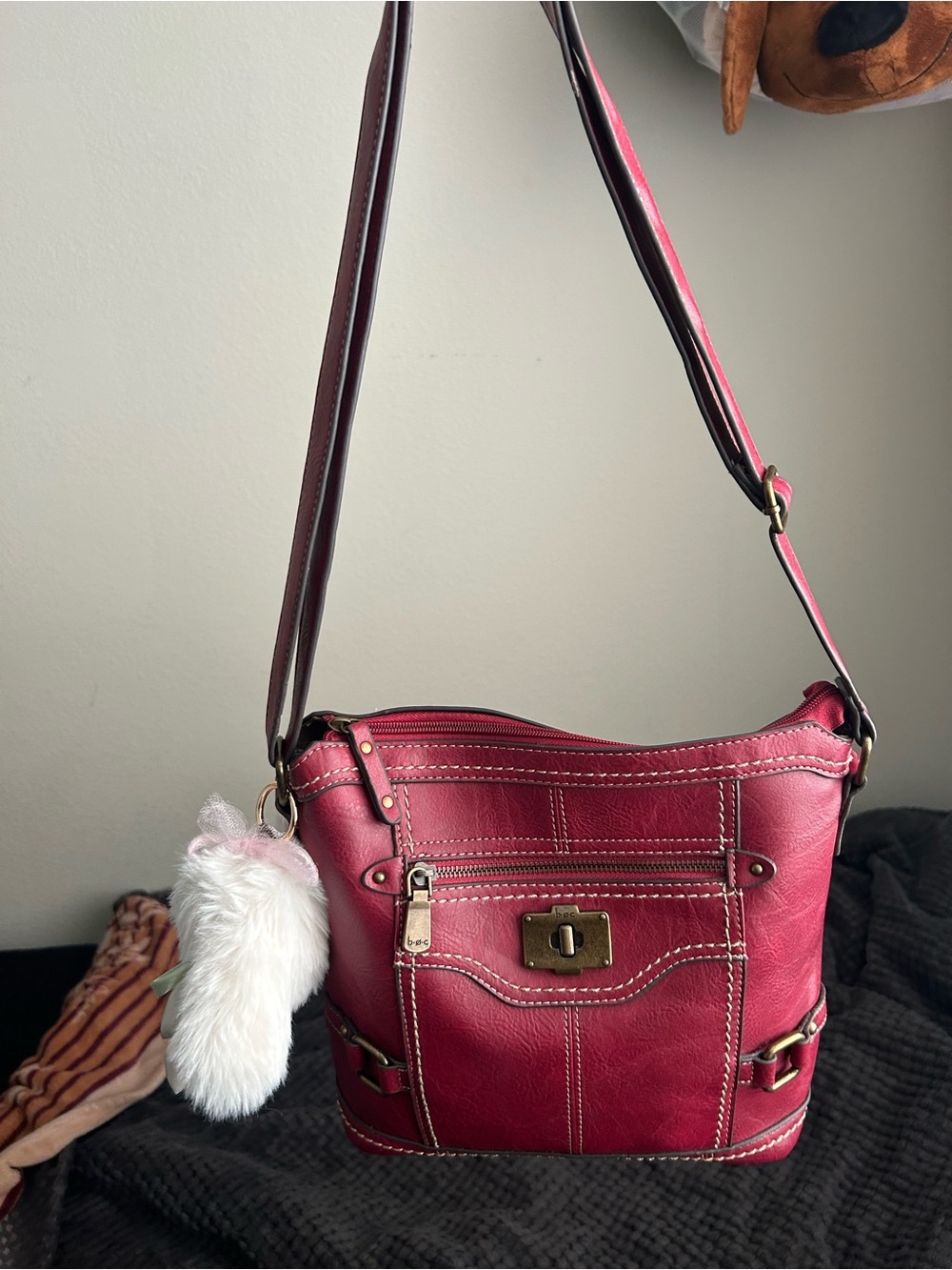 B.O.C Born Concept Red/Burgundy Crossbody Bag